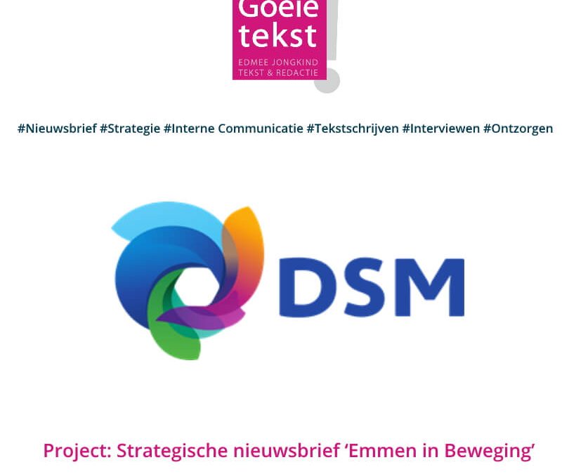 Strategische nieuwsbrief ‘Emmen in Beweging’ – DSM